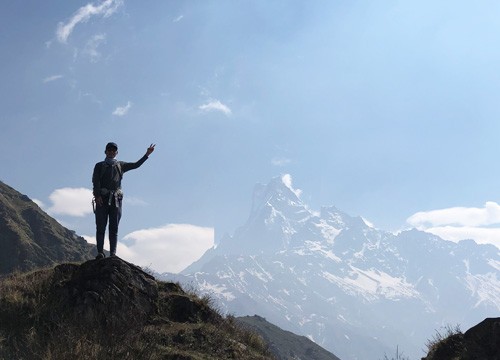 Fistail and Mardi Himal view